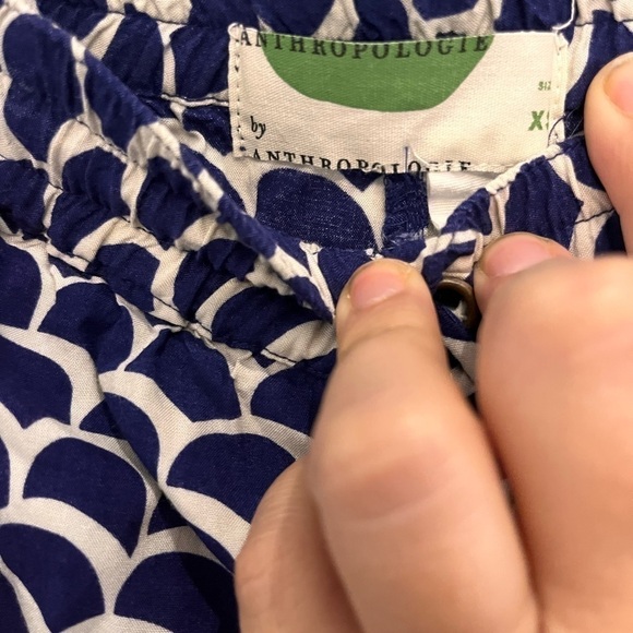2/40$ Anthropologie mermaid print navy and white size xs - Picture 9 of 13